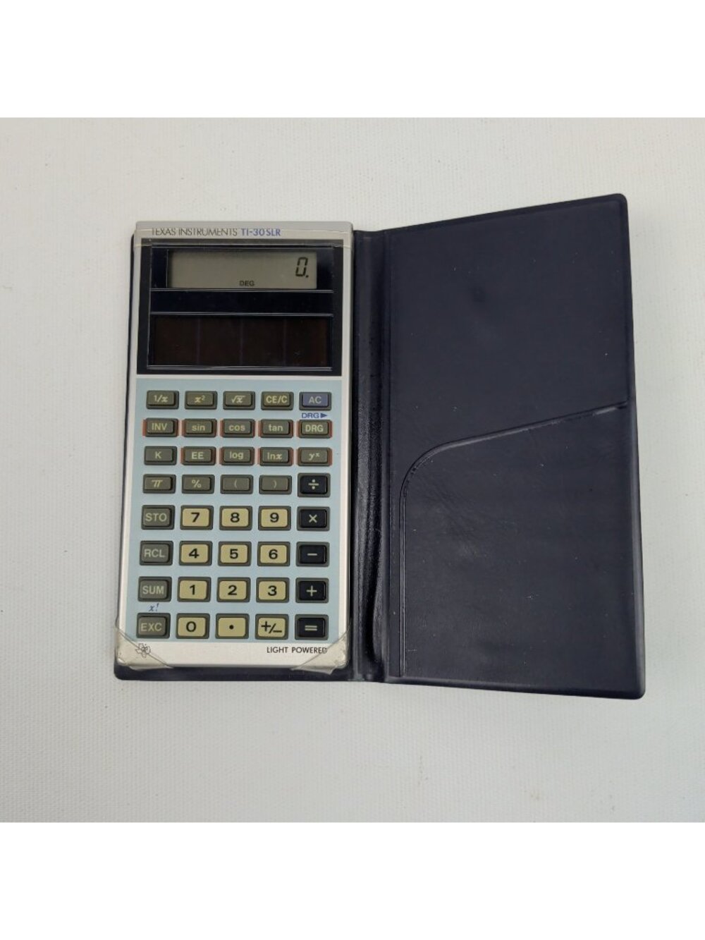 Vintage Texas Instruments TI-30 SLR Solar Scientific Calculator w/ Case Works